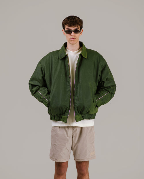 Waxed Cotton Bomber Jacket