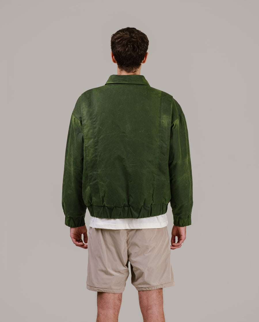Waxed Cotton Bomber Jacket