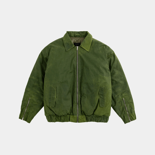 Waxed Cotton Bomber Jacket