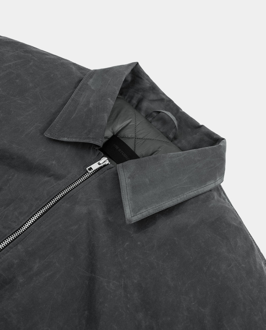Waxed Cotton Bomber Jacket